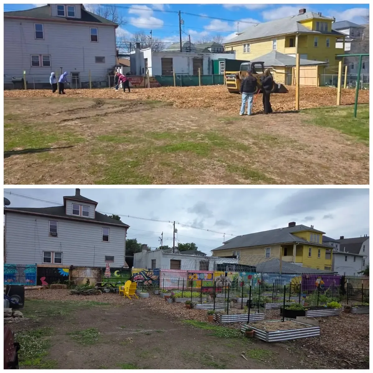The Green Neighbors Network garden growing into a community space