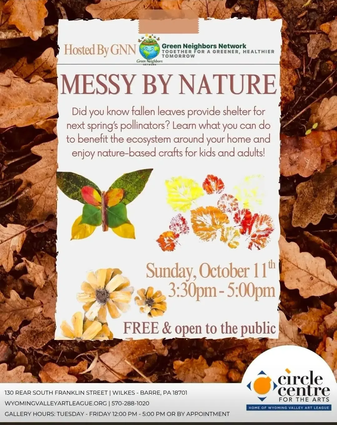 Messy by Nature event flyer